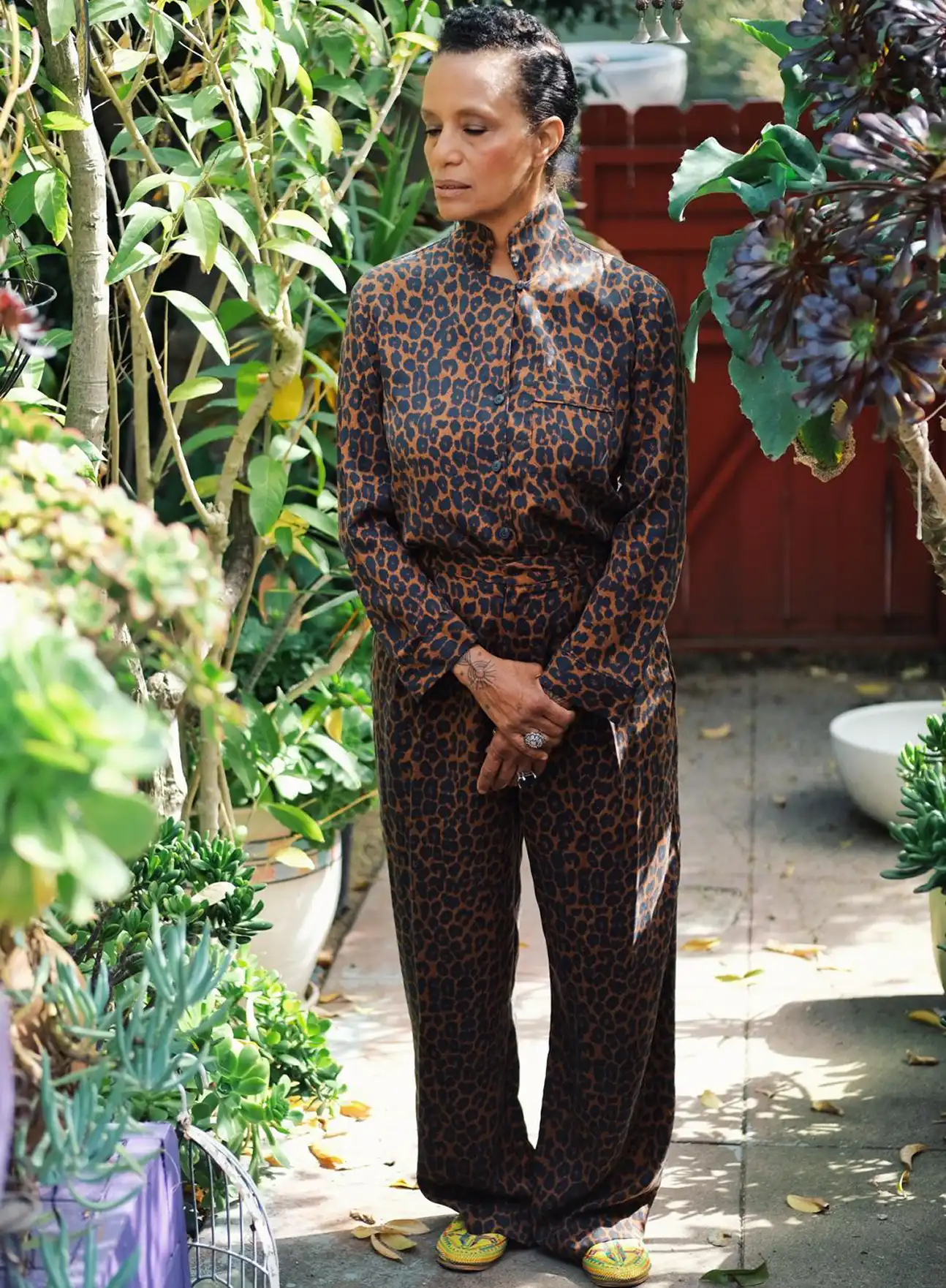 Lysa Cooper in outdoor garden