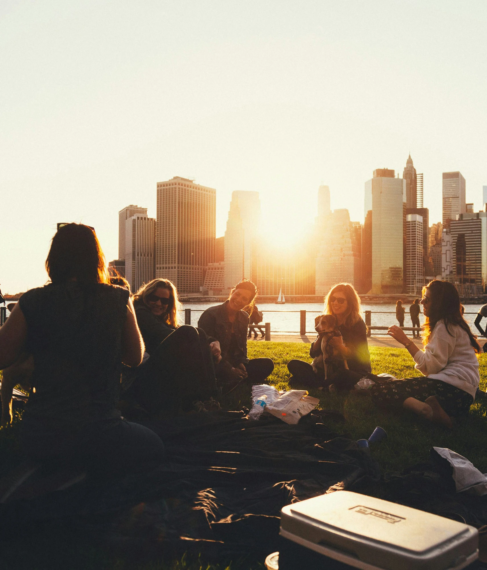 Group of friends sitting together
