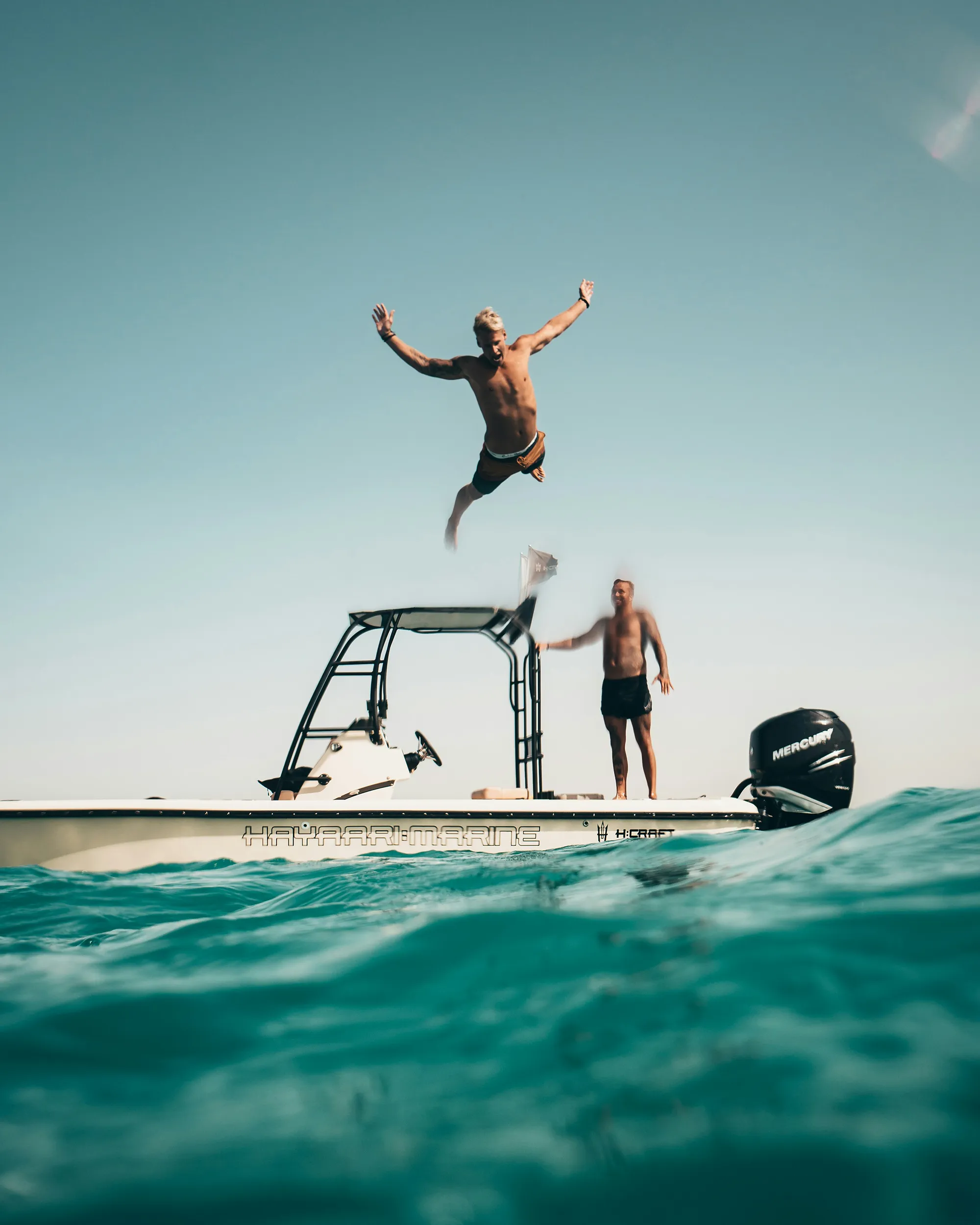 Diving off a boat